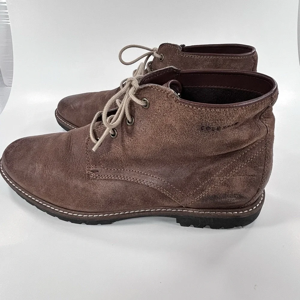 Cole Haan Grand Nathan 8.5 M Chukka Ankle Boot Brown Suede Men's